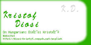 kristof diosi business card