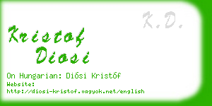 kristof diosi business card